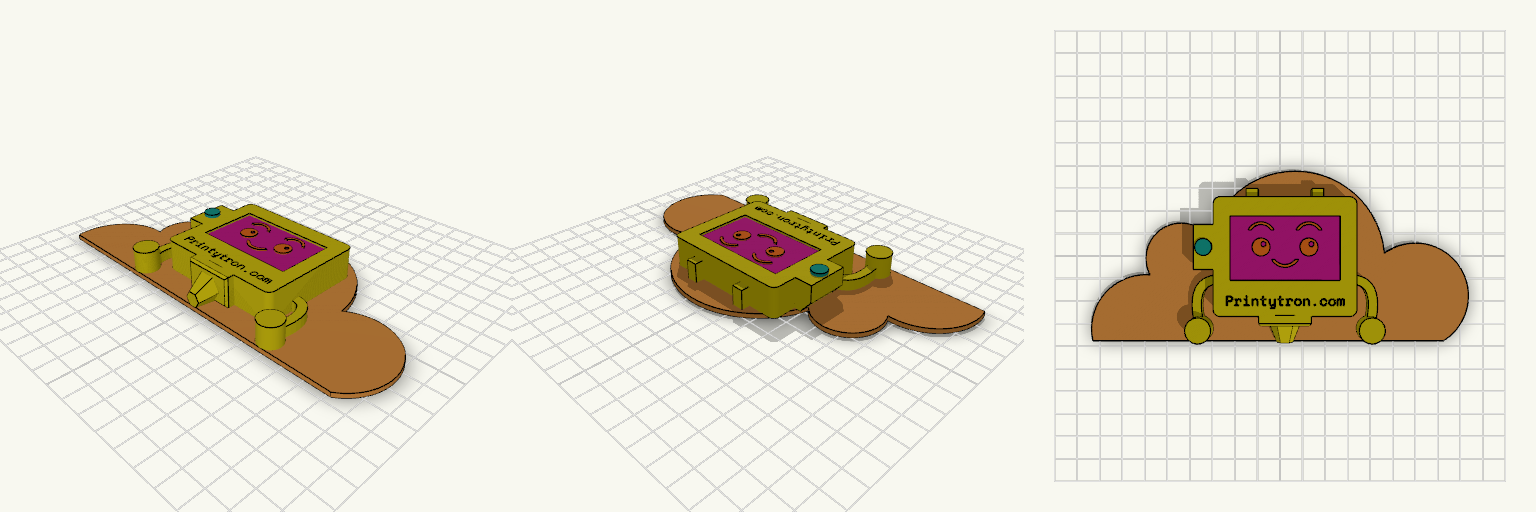 Printytron Extruder Figure on Cloud Plate