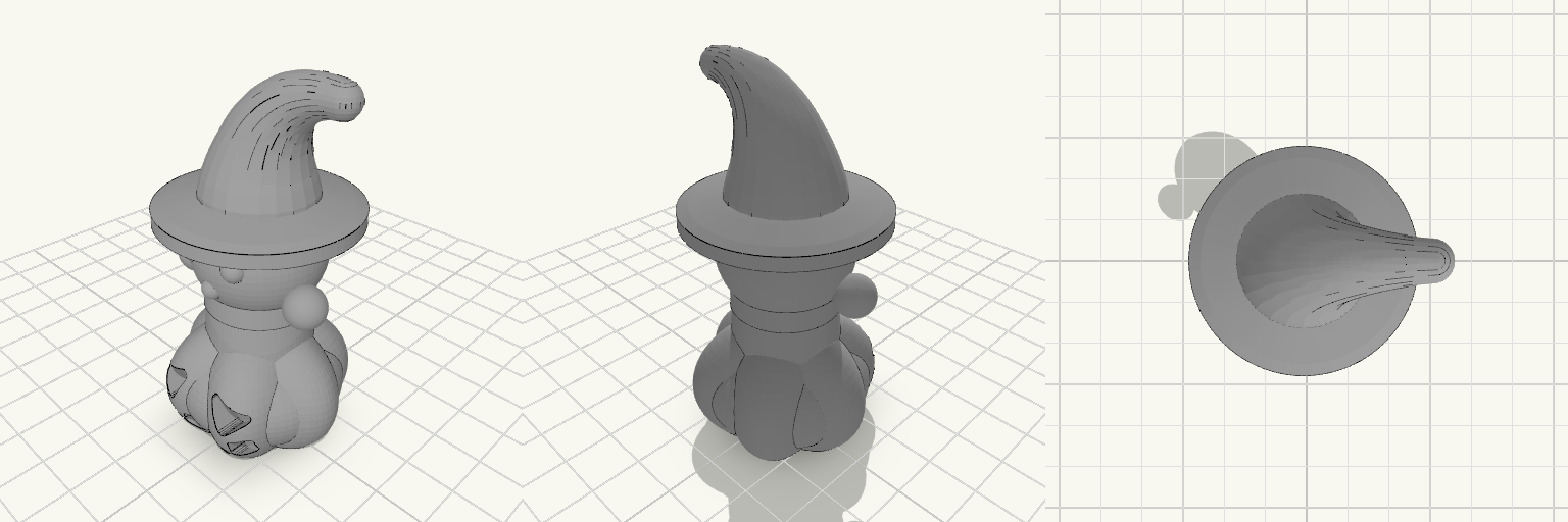 Pumpkin Phantom Witch Hat Figurine
