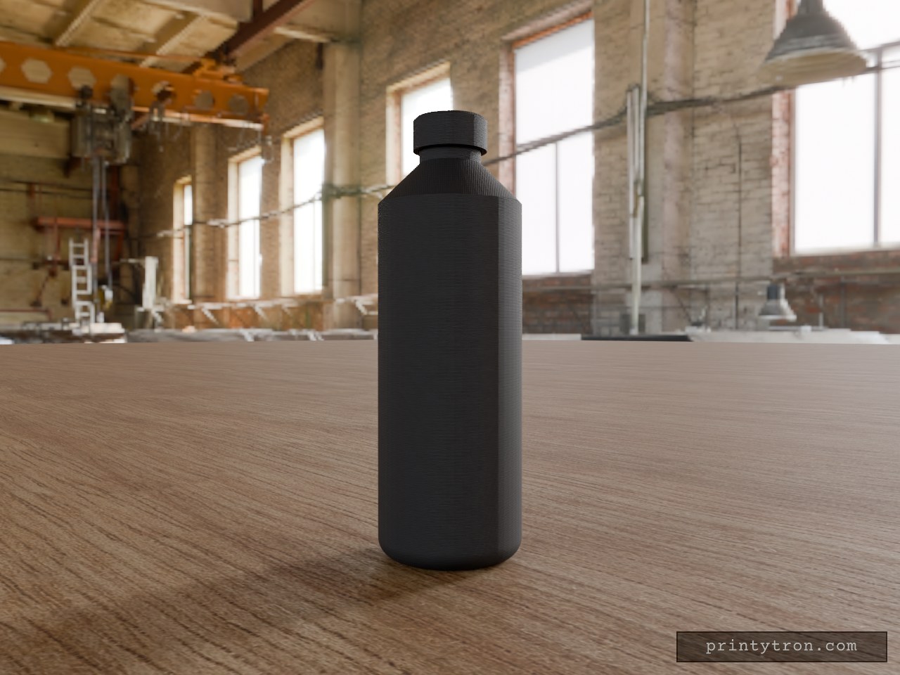 Round Water Bottle With Cap