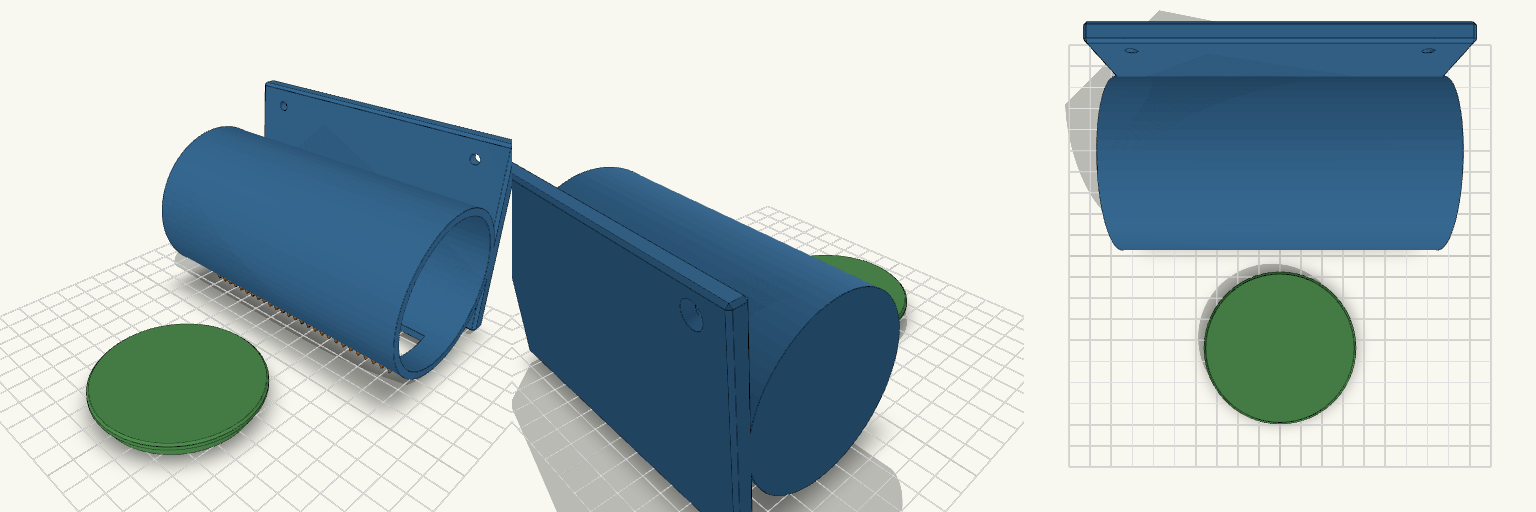 Under-Sink Bag Roll Dispenser Barrel