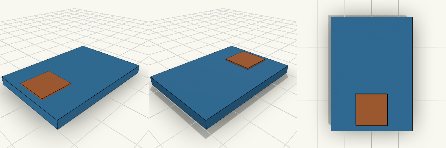 Plate With Offset Square Pad