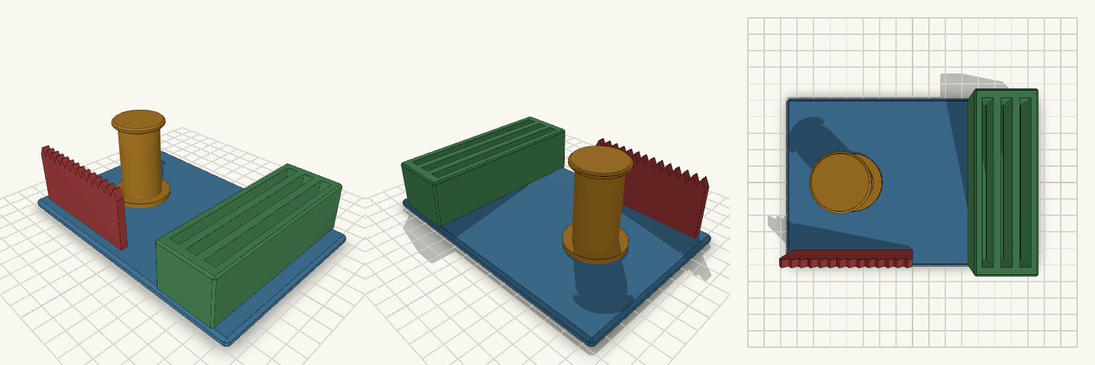 Tape Spindle and Zip Tie Bench Caddy