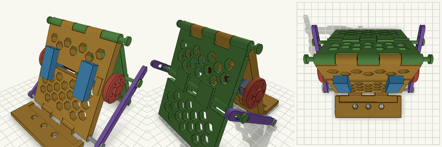 Folding Hex Easel Vise With Strut Links