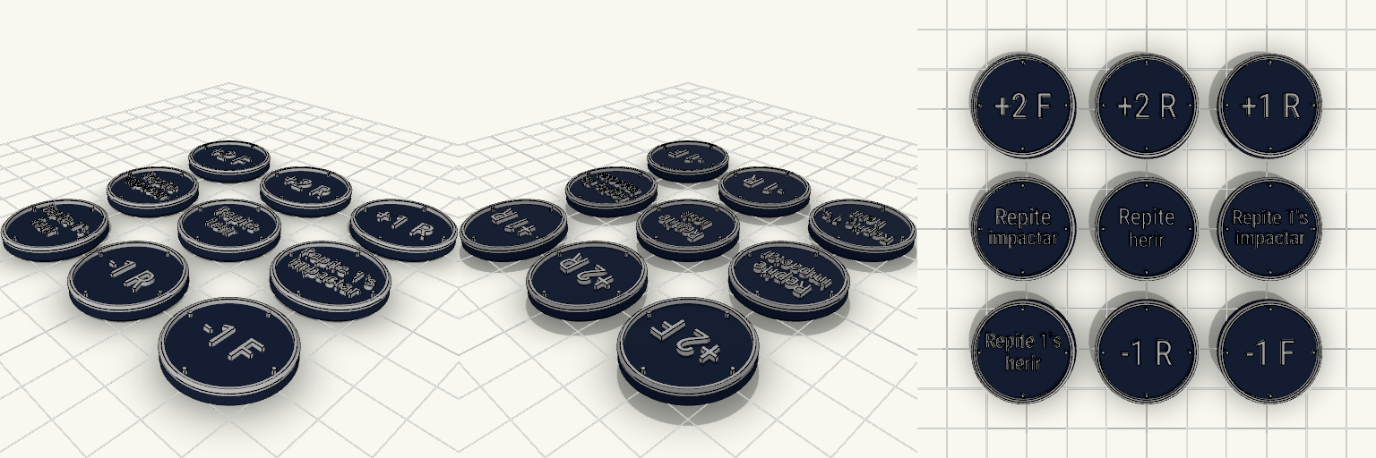 Wargaming Reroll and Modifier Tokens