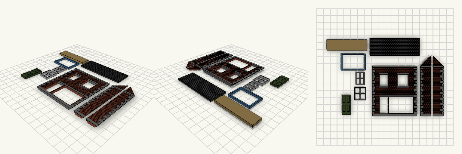 OO Gauge Terraced Shop half relief mirror