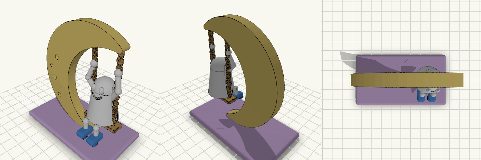 Moonlit Ghost Chain Swing Display