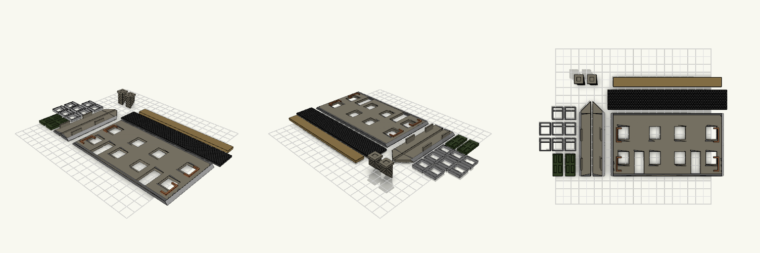 OO Gauge semi detached house stone v2