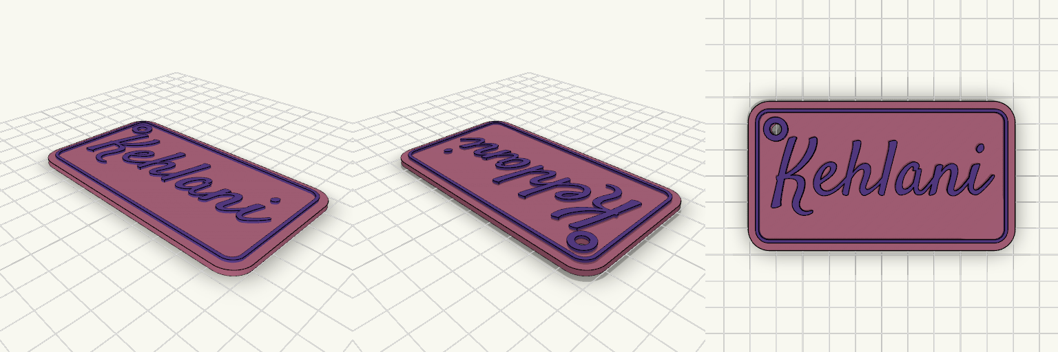 Kehlani — Two-Color Name Bag Tag