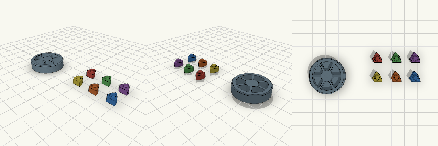 Pion Trivial Pursuit 26 mm, 6 camemberts