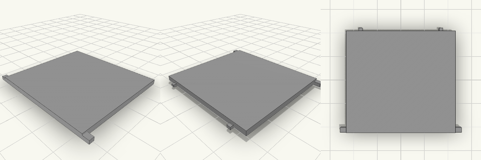 Flat Ground Plate 45x42x2 mm with Tabs