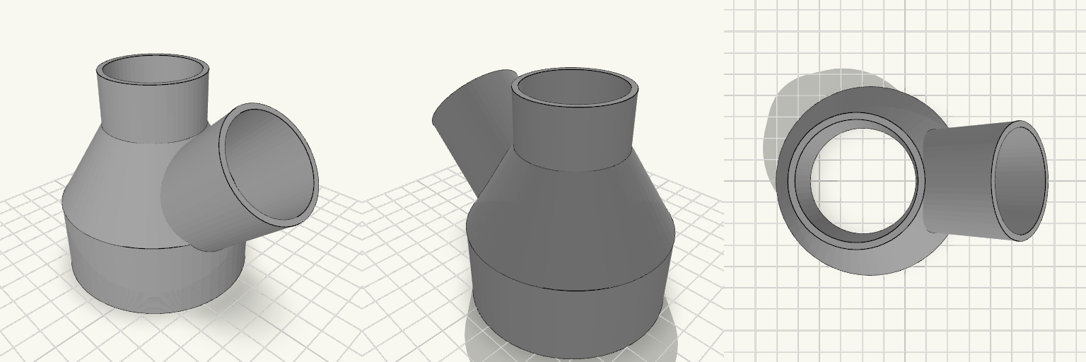 Y-Rohrstück 75 auf 39 mm mit Steckende