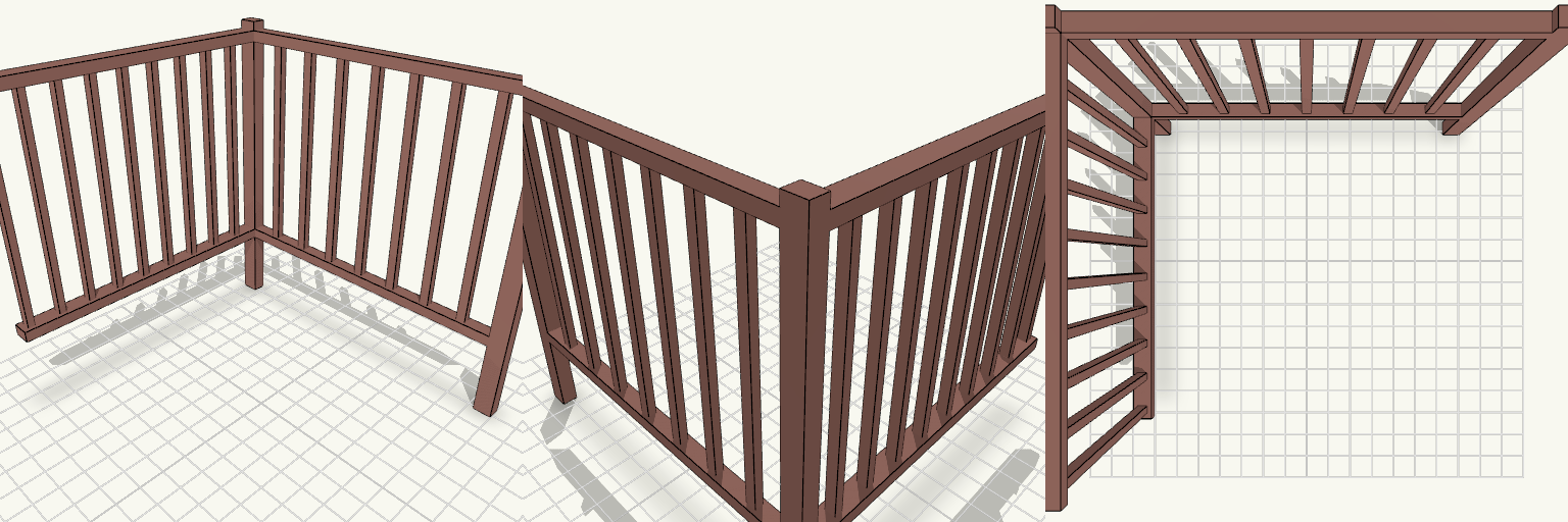 Veranda Back Railing Bays