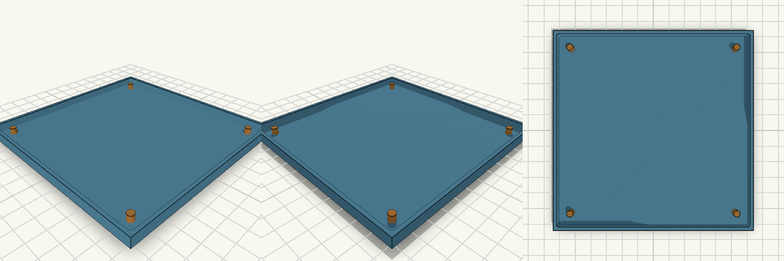 Square Bioplastic Tile Mold with Corner Pins