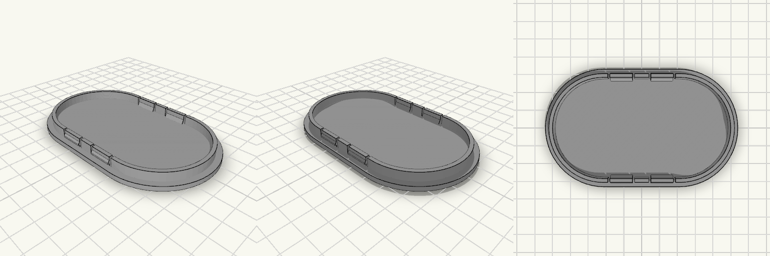 100x59 Oval Body Hole Cover with Snap Clips