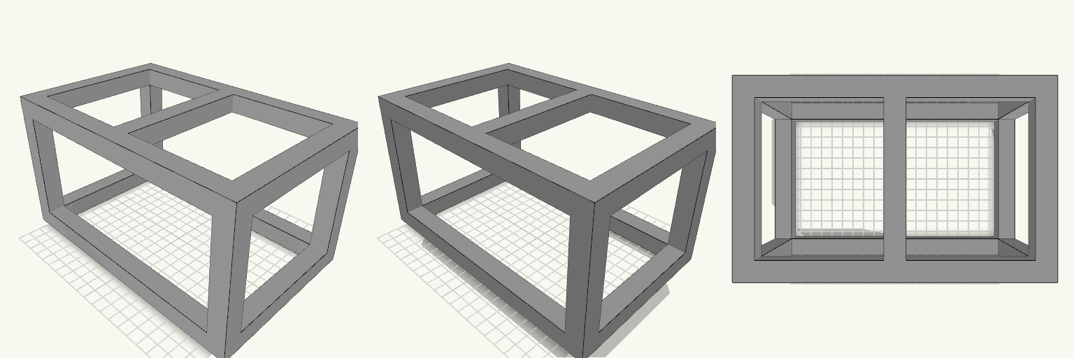 220x140x120 mm Square-Bar Storage Frame