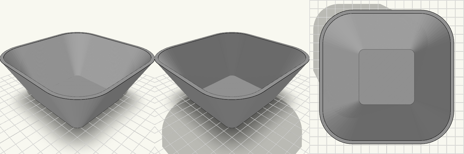 Square-Base Bowl That Stays Put