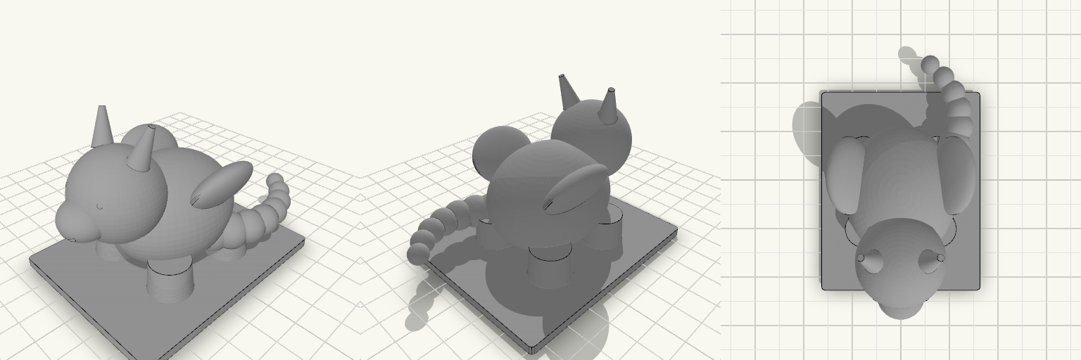 Baby Dragon Figurine, 64x80 mm Base