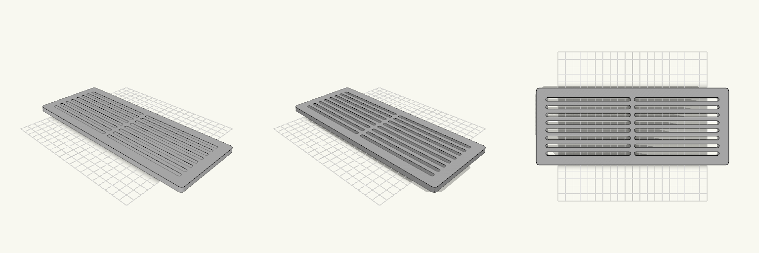 White 4 x 10 Inch Flat Vent Grill