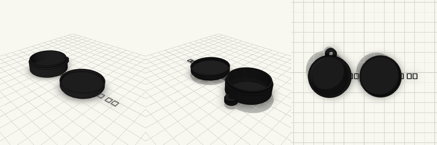 Round Turbah Keychain Container