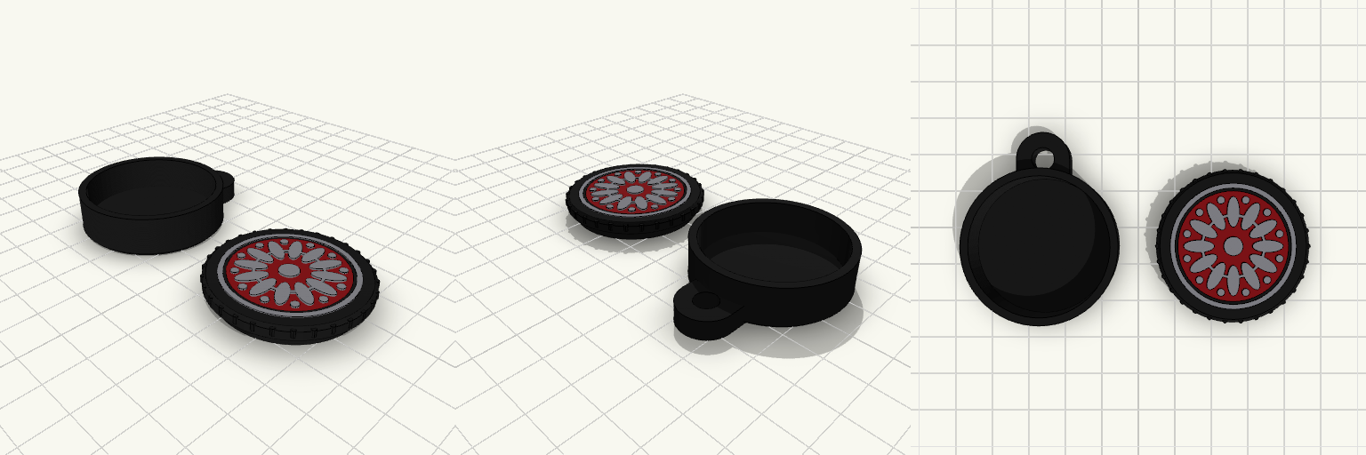 Round Turbah Keychain Container