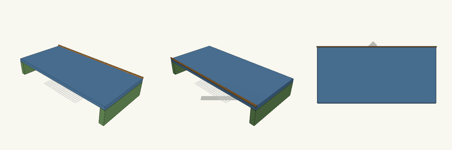 Bridge-Style Monitor Riser With Pen Lip