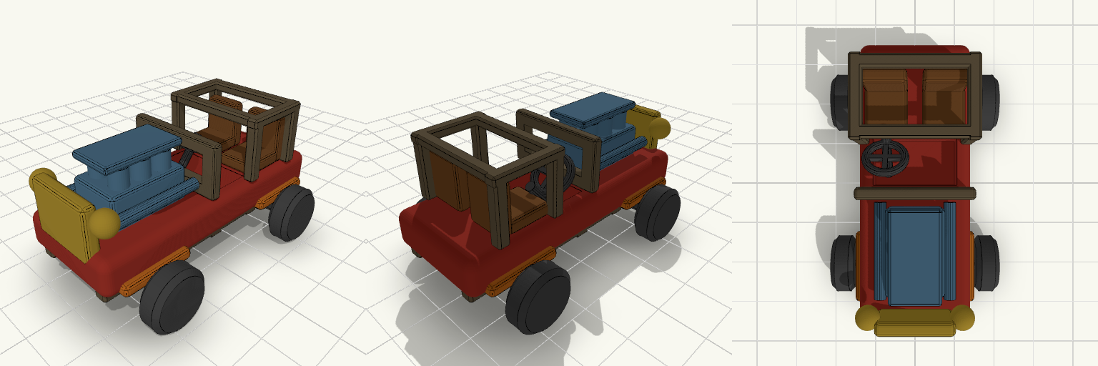 One-Piece Vintage Car Model