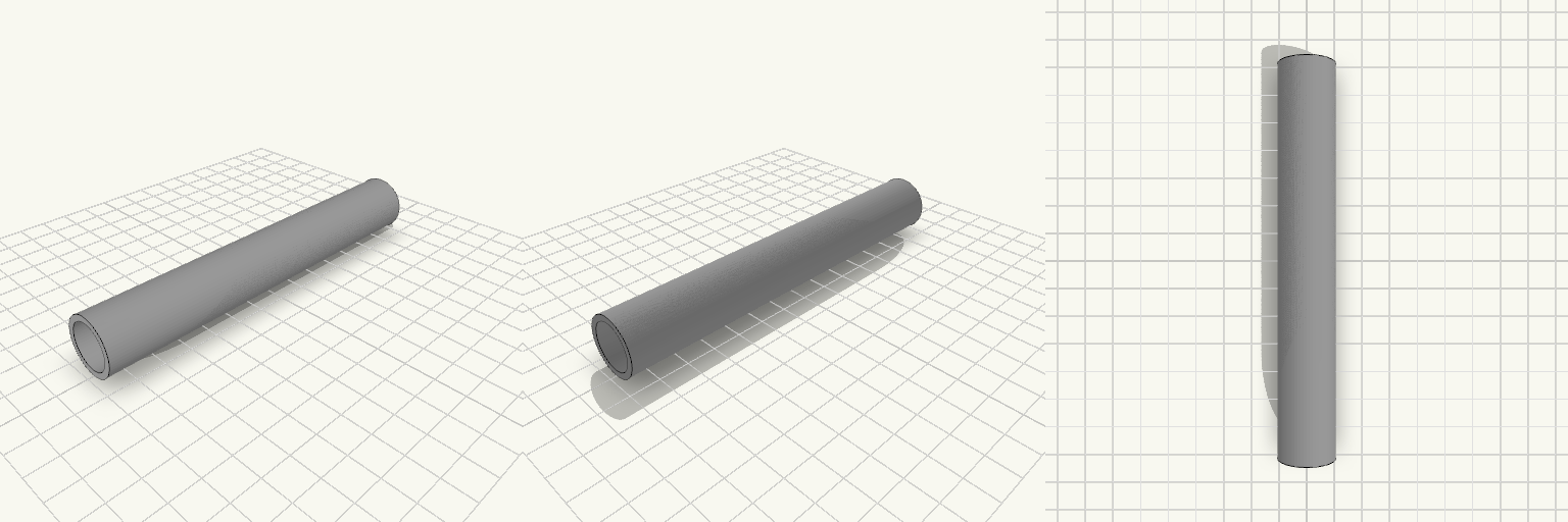 20 mm Round Hollow Pipe, 136 mm Long