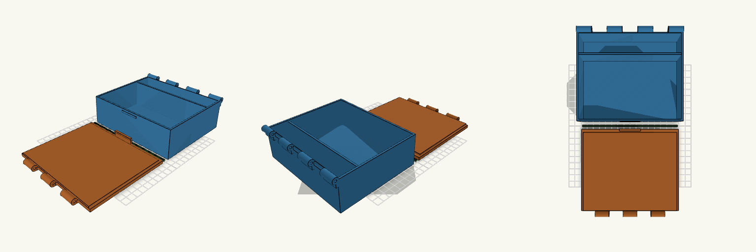 Hinged Latching Box With Front Divider