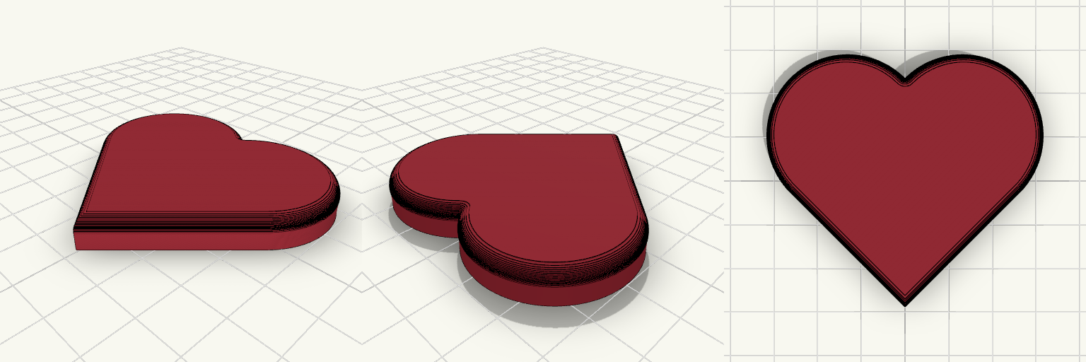 Classic Heart Shape, 7 mm Thick