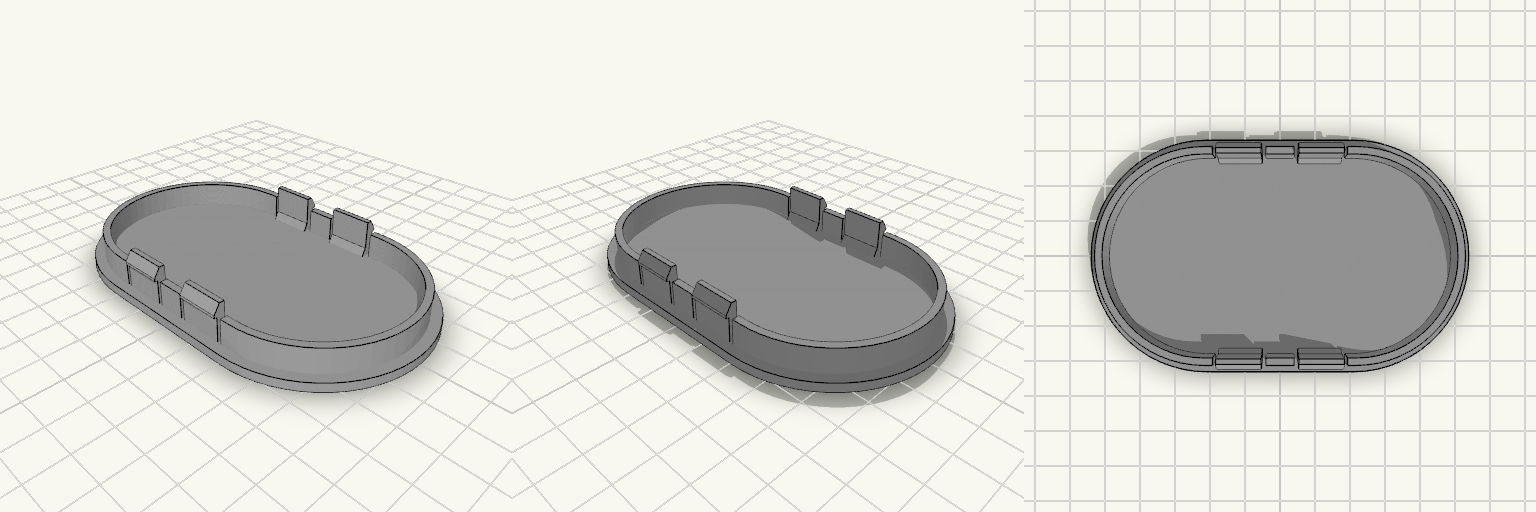 100x59 Oval Body Hole Cover with Snap Clips